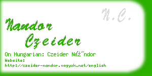 nandor czeider business card